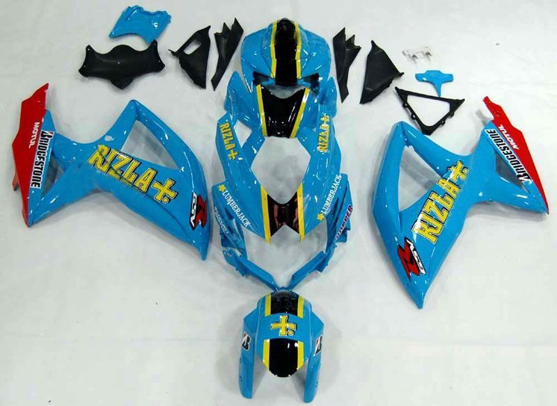 Fairings For Suzuki GSXR 600 750 Blue Yellow  (2008-2009-2010)