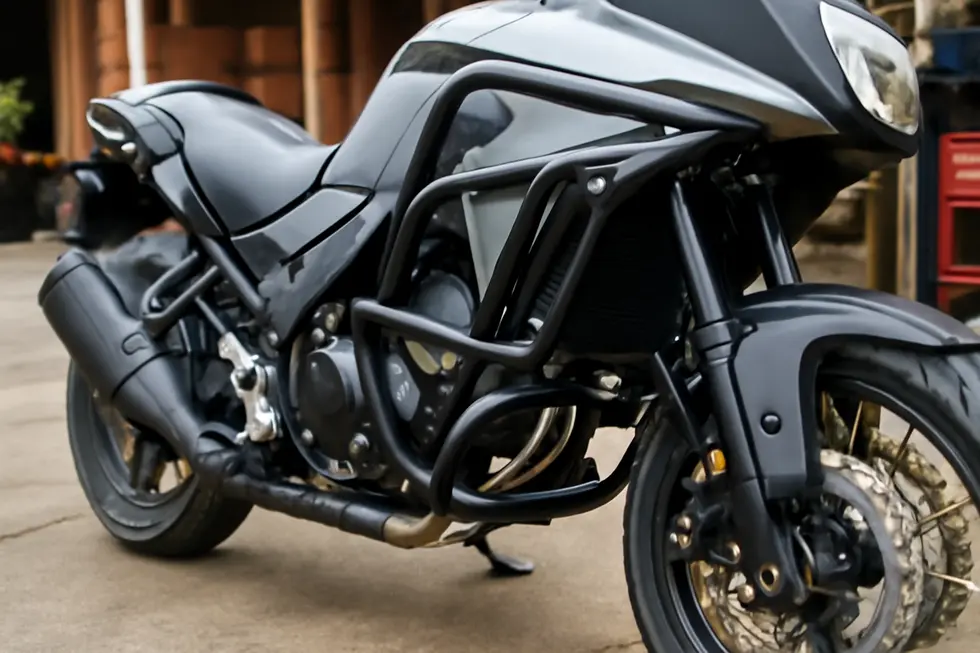 Frame sliders and protection kits protect motorcycle fairings by absorbing and dispersing impact energy during crashes.