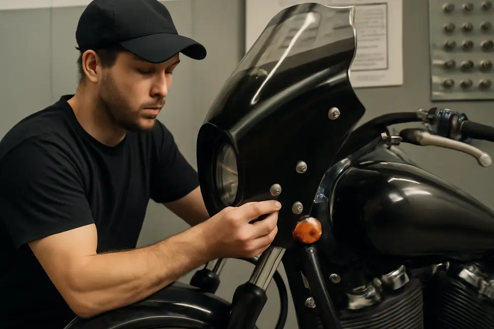 Aerodynamic design of half fairing motorcycles enhancing wind protection while preserving classic styling.