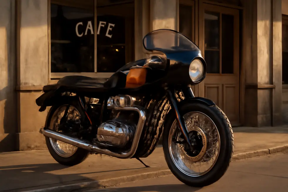 Aerodynamic contours of a classic bullet fairing optimized for wind deflection on a cruiser motorcycle.