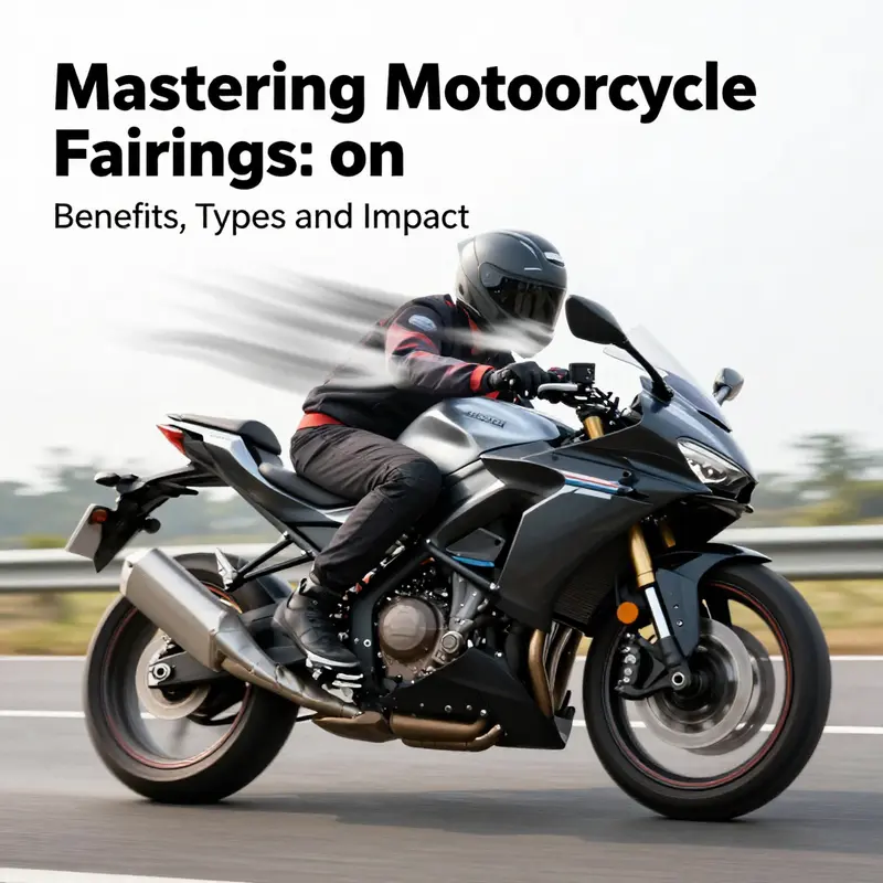An illustration of a motorcycle showcasing its fairings, emphasizing their construction and functionality.