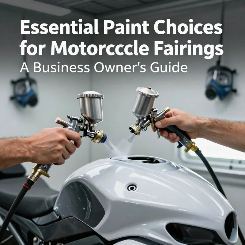 Different finishes illustrating the importance of selecting high-quality paint for motorcycle fairings.
