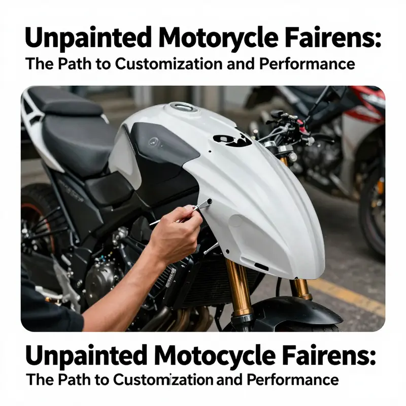 An array of unpainted motorcycle fairings showcasing the diversity in style and design.