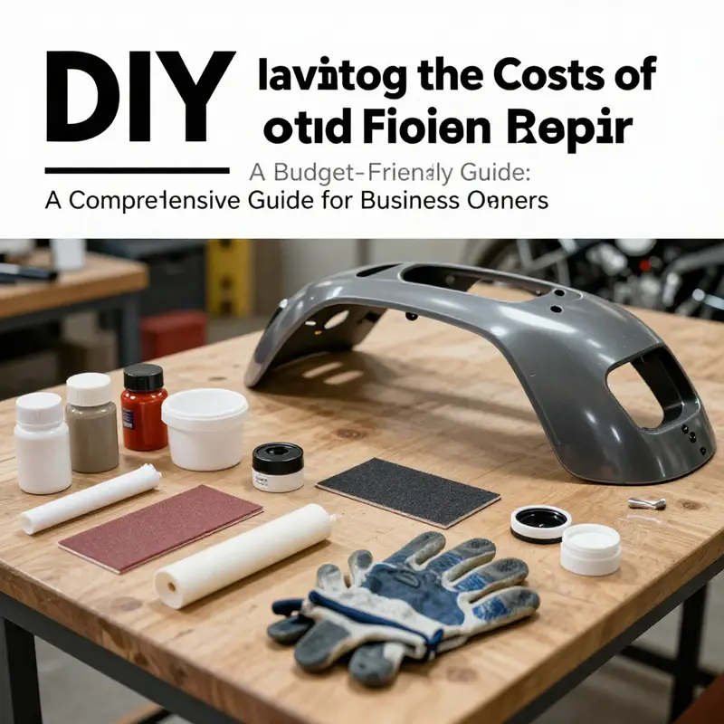 A DIY motorcycle fairing repair kit ready for action, showcasing budget-friendly materials.
