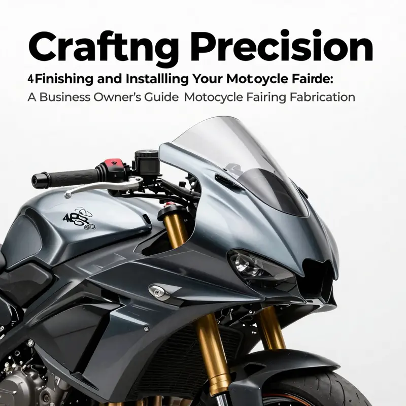 Blueprint of a custom motorcycle fairing highlighting key design aesthetic elements.