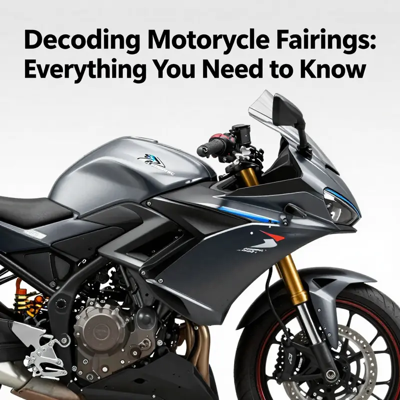 An overview of a motorcycle highlighting the fairing’s aerodynamic design.