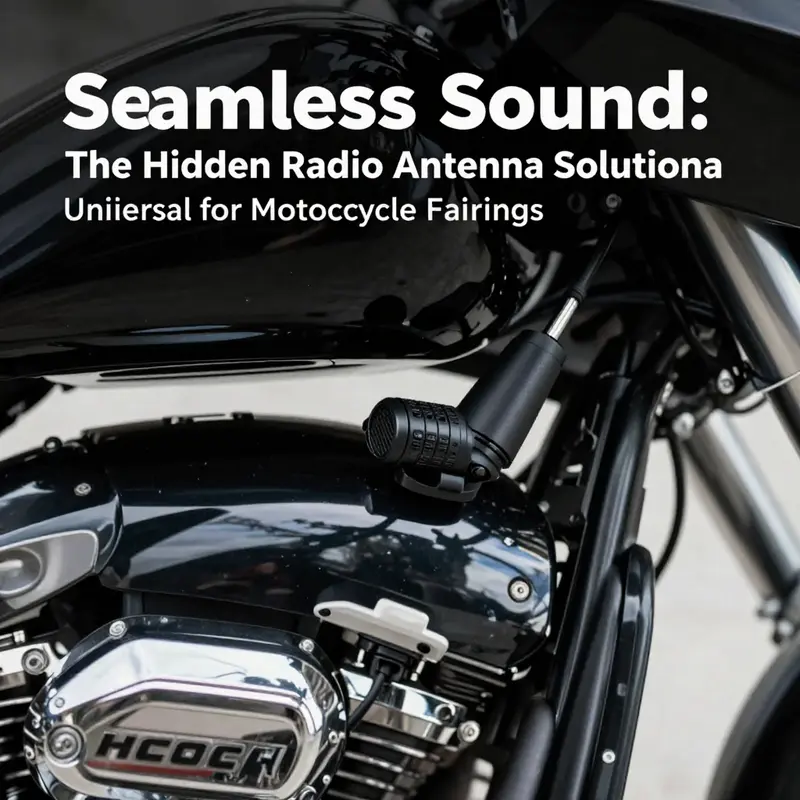 Integration of a hidden radio antenna within the Harley-Davidson fairing, exemplifying a clean aesthetic.