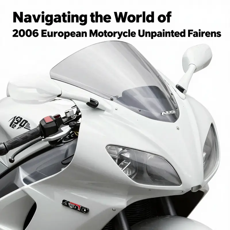 Detailed specifications of the unpainted fairings reveal their ABS composition and fitment details.
