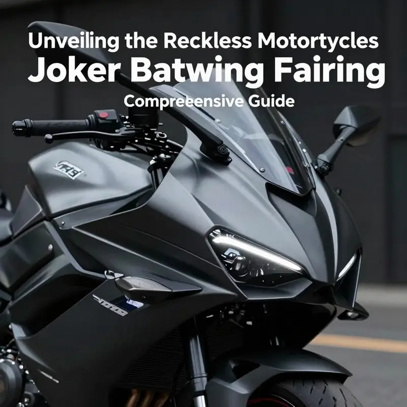 The Reckless Motorcycles Joker Batwing Fairing highlighted for its striking design and features.