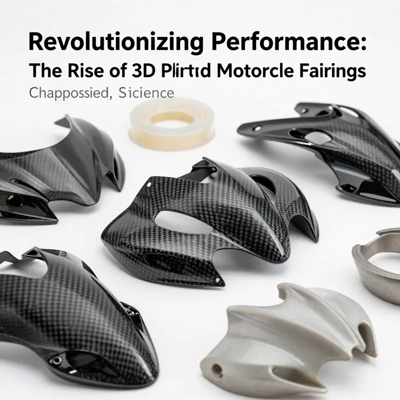 An advanced 3D printer creating a motorcycle fairing with precision and speed.