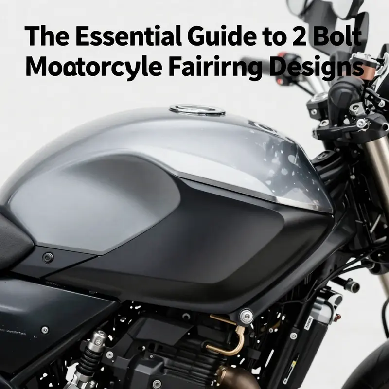 Detailed view of a 2 bolt motorcycle fairing highlighting its design elements.