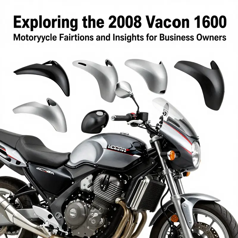 Illustration of various fairing types on a 2008 Vulcan 1600 showcasing distinctive designs.