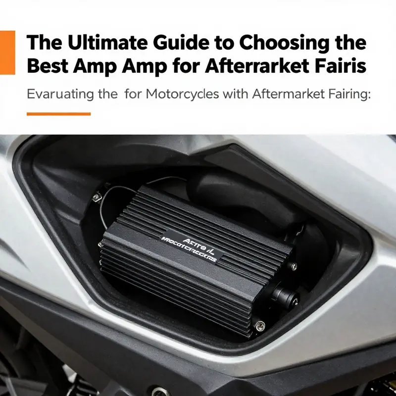 Illustration of a compact amplifier in compliance with aftermarket fairing space requirements.