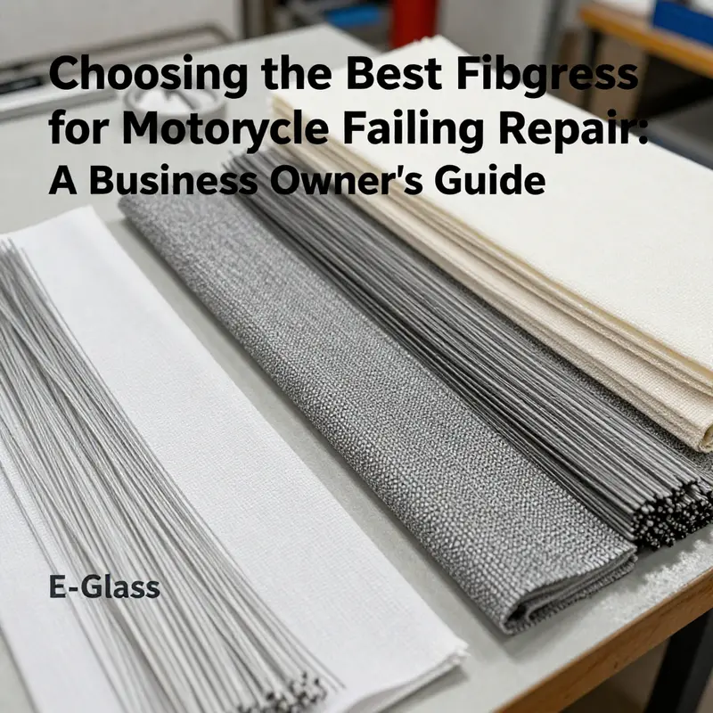 Different fiberglass types suitable for motorcycle fairing repairs.