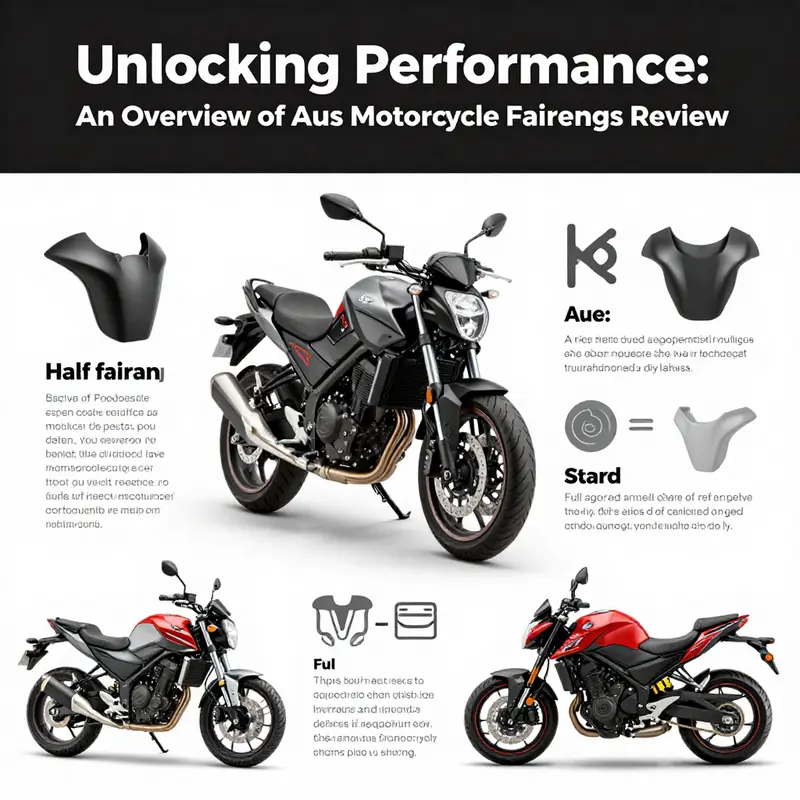 An infographic displaying various types of motorcycle fairings available in Australia.