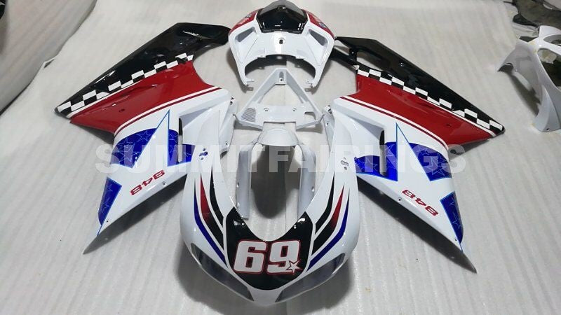 Cản gió cho Ducati 1098 1198 848 Trắng, Đỏ, Xanh dương Sao 848 (2007-2011)
