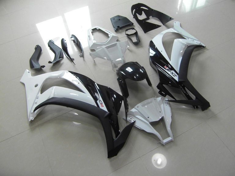 Étuis pour Kawasaki ZX-10R, 2011-2015 - Blanc et noir