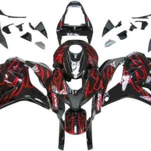 Fairings For Honda CBR 600 RR Black & Red Flame  (2009-2012)