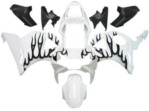 Fairings For Honda CBR 954 RR White & Black Flame  (2002-2003)