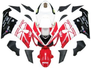 Fairings For Kawasaki ZX6R 636 Red White Black Ninja  (2005-2006)