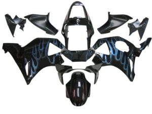 Fairings For Honda CBR 954 RR Black & Blue Flame (2002-2003)