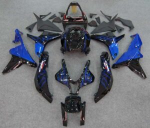 Fairings For Honda CBR 600 RR Black & Blue Flame  (2007-2008)