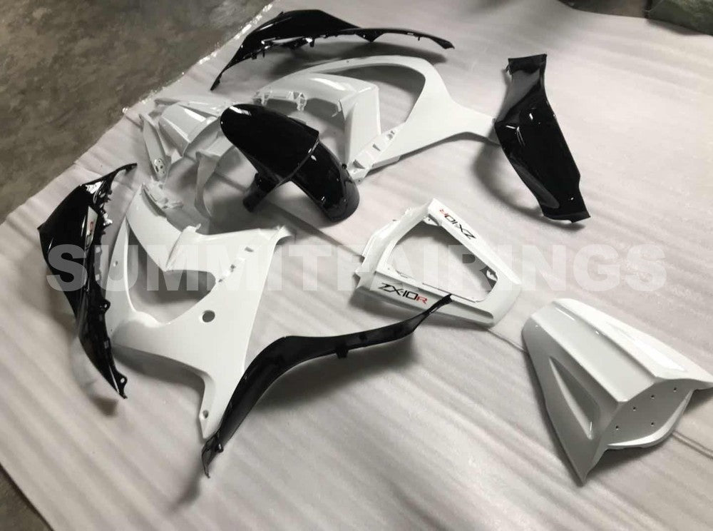 Étuis pour Kawasaki ZX-10R, 2011-2015 - Blanc et noir