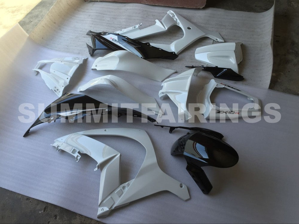 Étuis pour Kawasaki ZX-10R, 2011-2015 - Blanc et noir