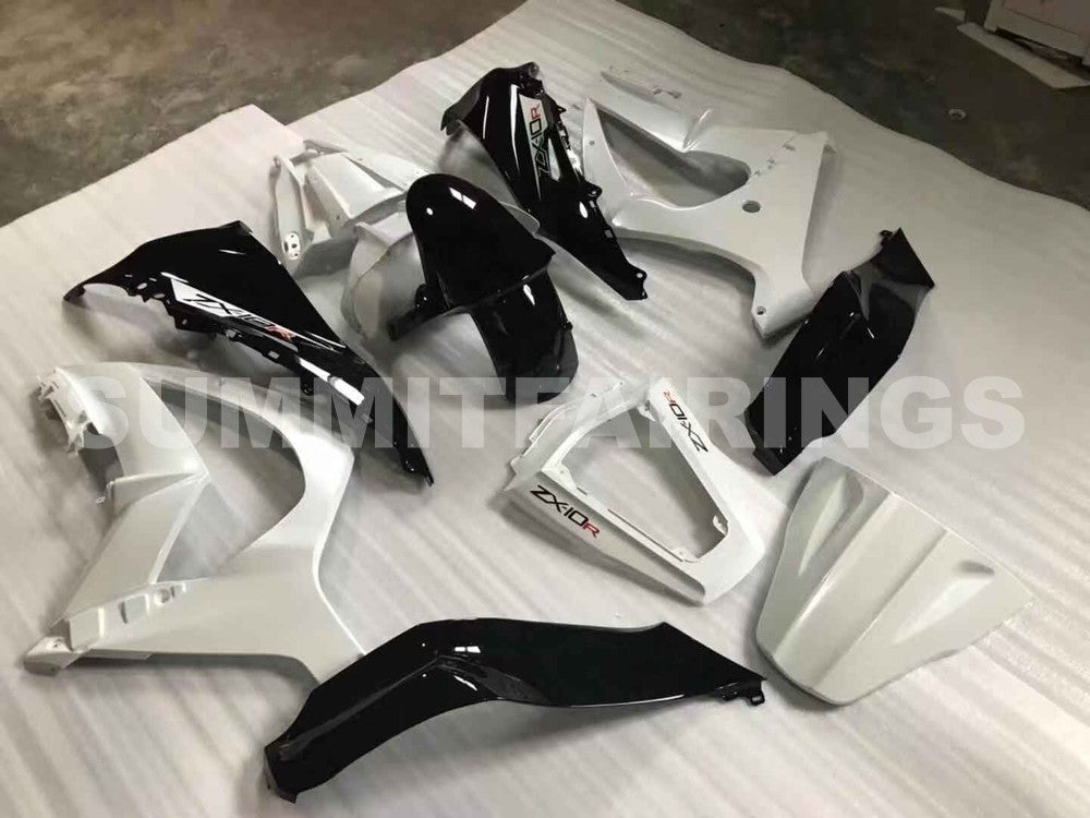 Étuis pour Kawasaki ZX-10R, 2011-2015 - Blanc et noir