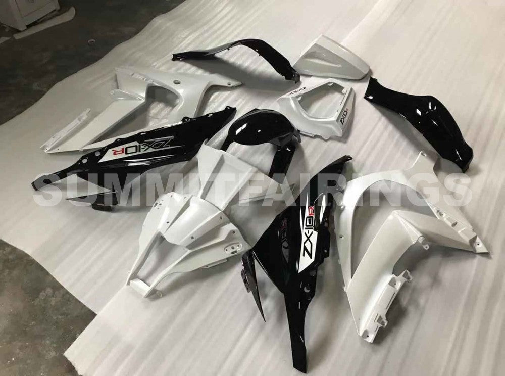 Étuis pour Kawasaki ZX-10R, 2011-2015 - Blanc et noir