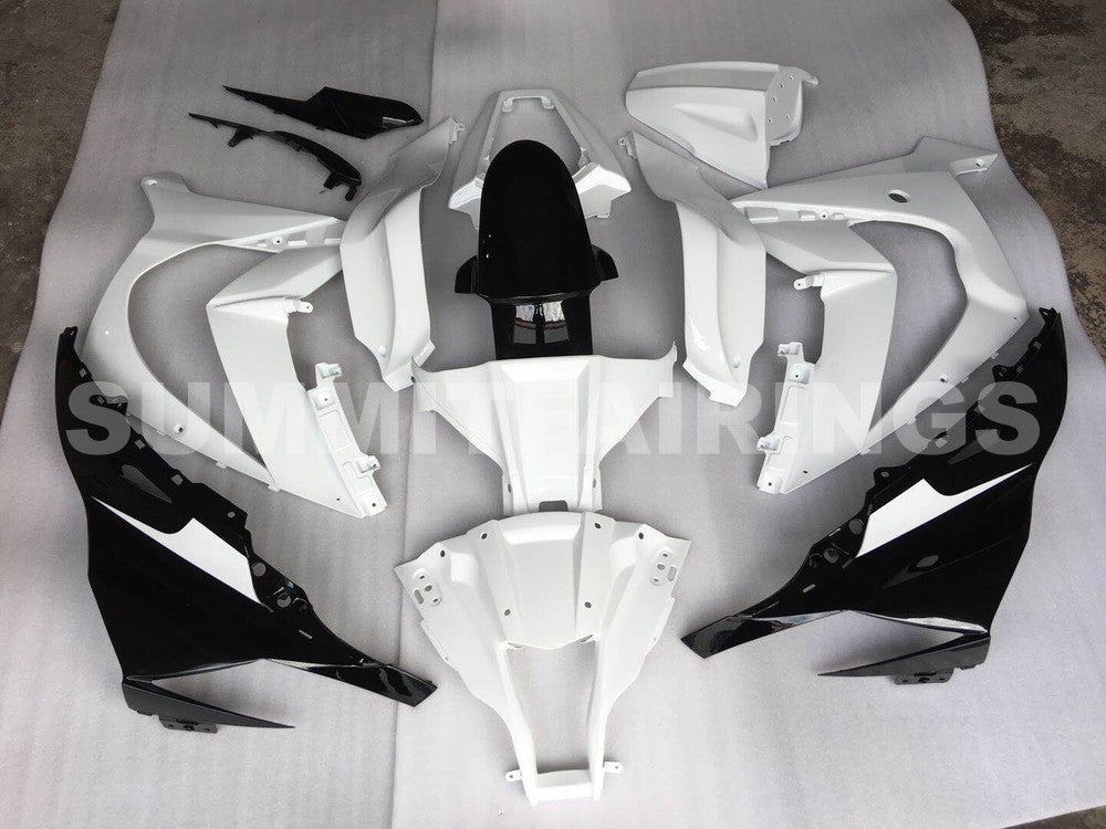 Étuis pour Kawasaki ZX-10R, 2011-2015 - Blanc et noir