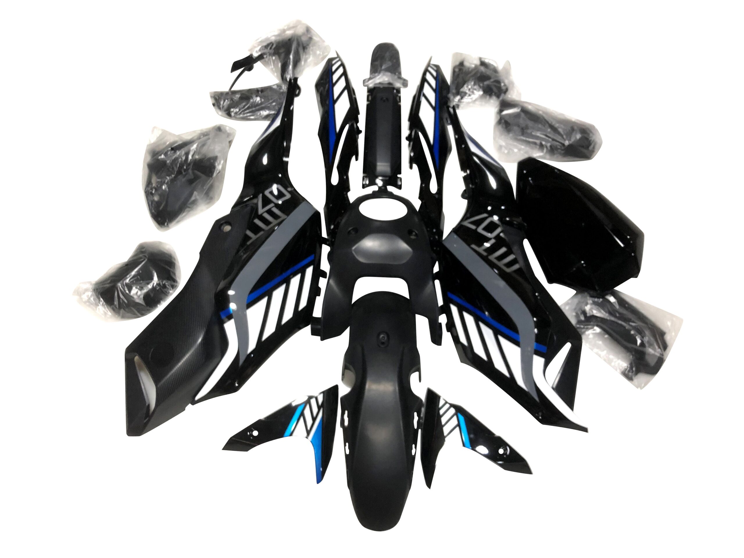 Carburadores para Yamaha MT-07 2012-2017 Branco Matte Preto & Preto Brilhante