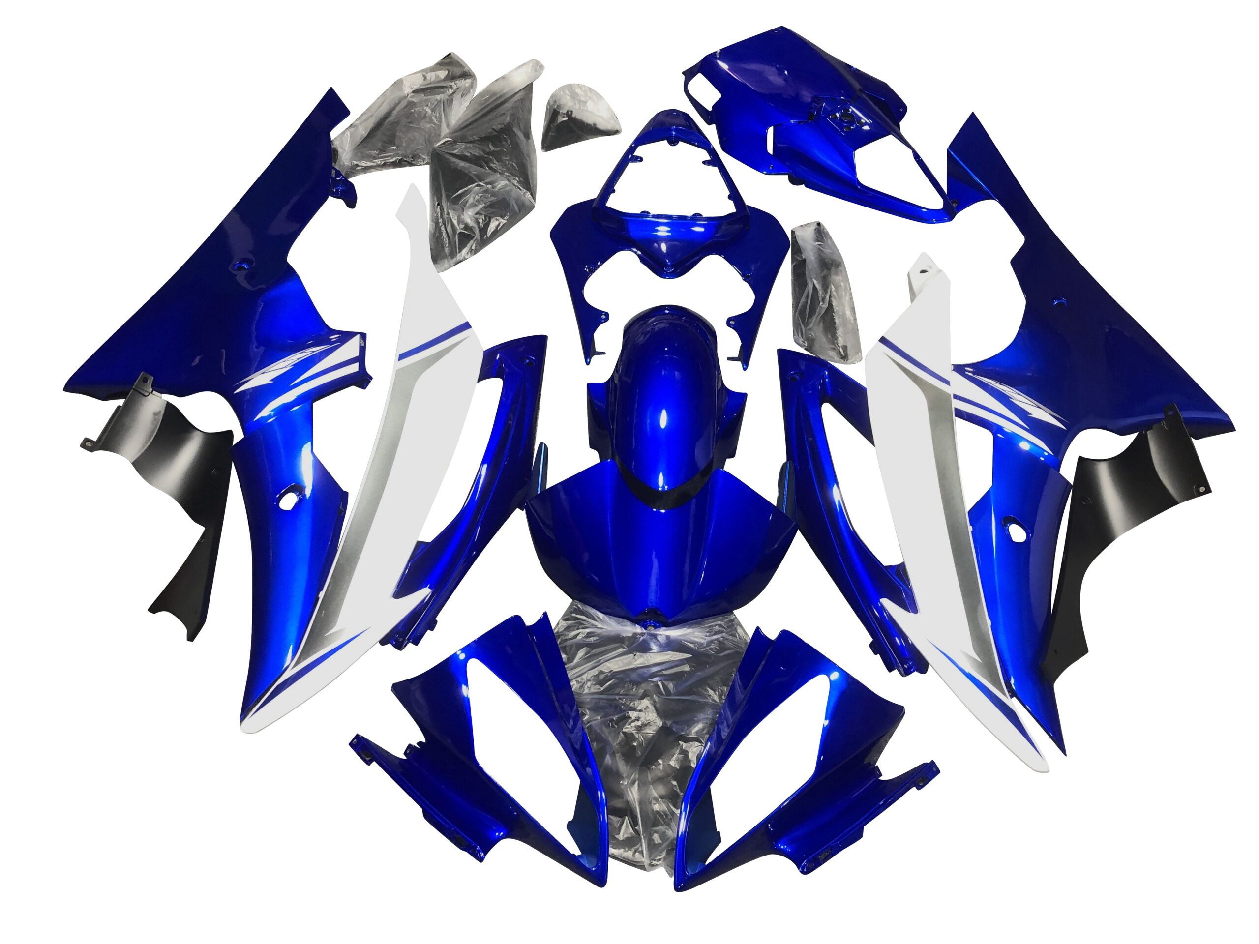 Voorzijden voor Yamaha YZF-R6 2008-2016 Blauw Wit