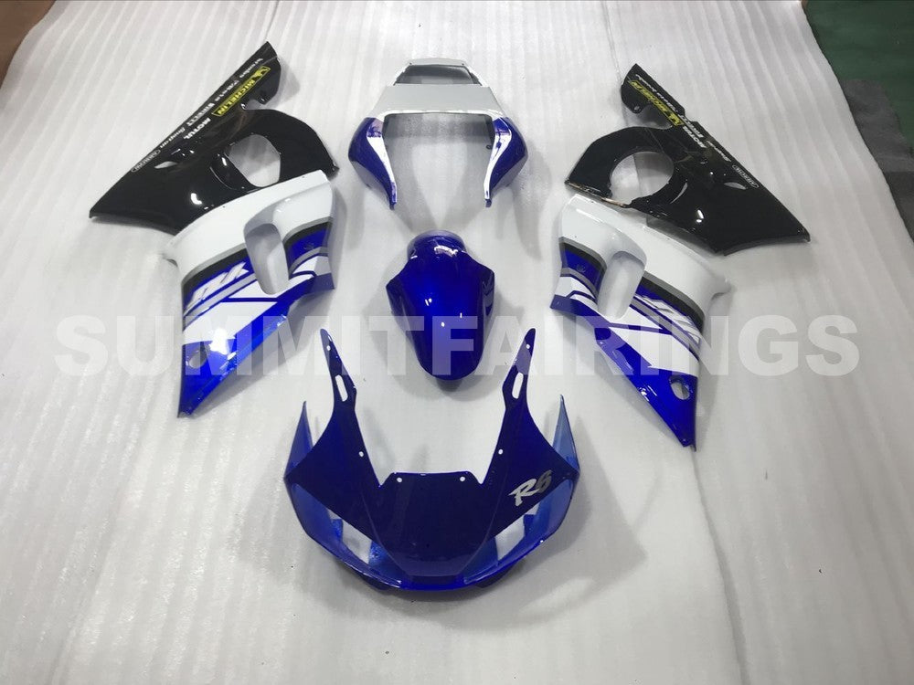Fairings For Yamaha – YZF-600 R6 1998-2002 Blue White and Black
