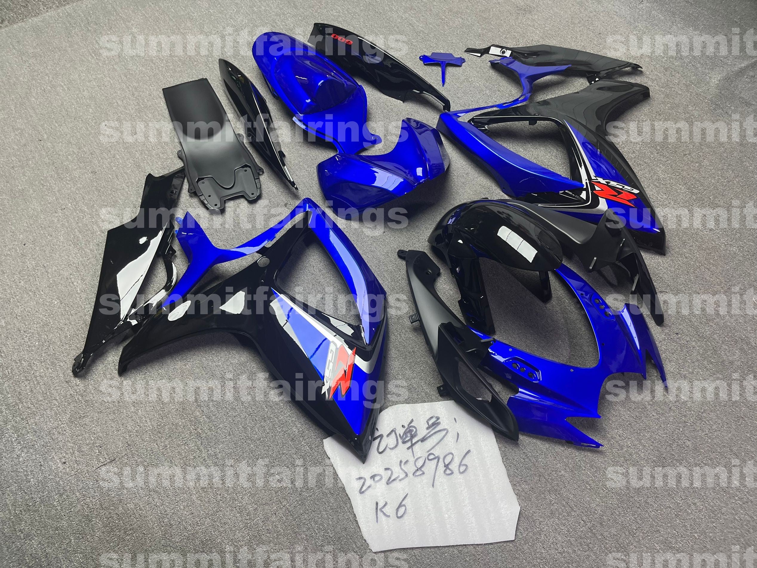 Fairings For Suzuki GSXR 600 750 (2006-2007) Blue Black — изображение 48