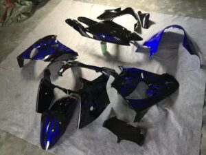 Kawasaki ZX9R 2000-2001 Pearl White & Glossy black – Summit Fairings