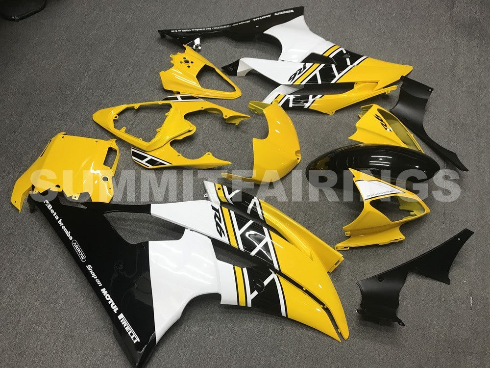 Voorwerken voor Yamaha YZF-R6 2008-2016 Zwart Geel Wit