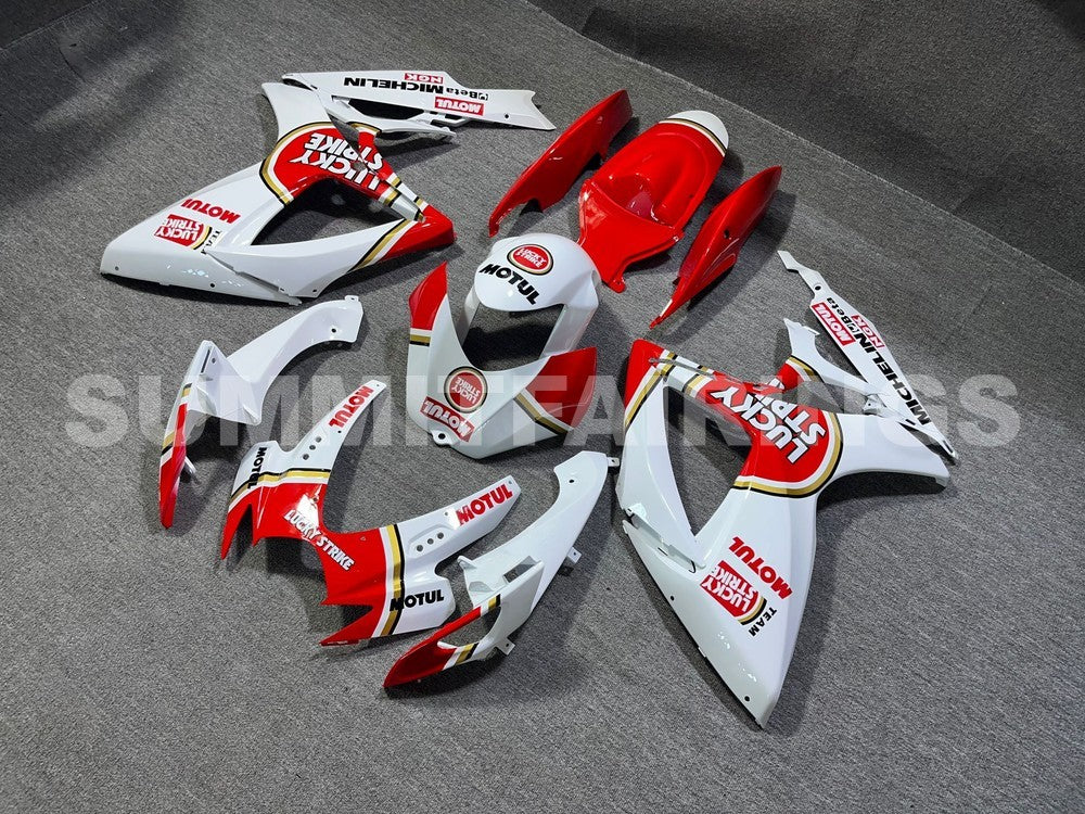 Cubre moto para Suzuki GSXR 600 750 (2006-2007) Blanco rojo