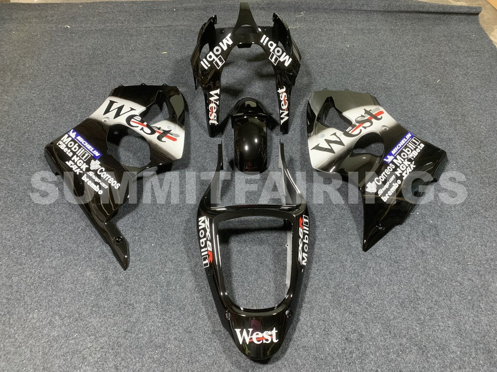 Verkleidungen für Kunststoffe Kawasaki ZX6R 636 Schwarz West (2000-2002)