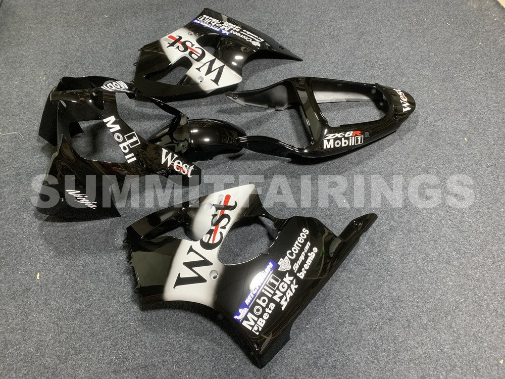Verkleidungen für Kunststoffe Kawasaki ZX6R 636 Schwarz West (2000-2002)