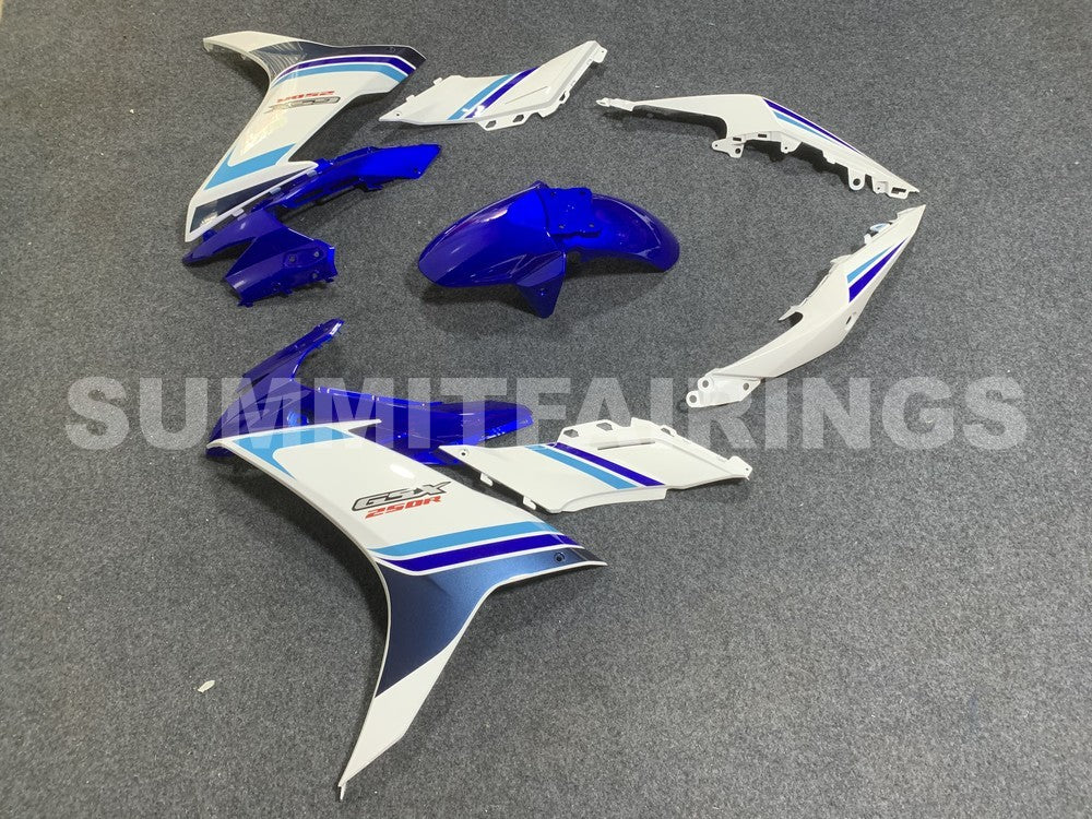 Farynki do Suzuki GSX250R 2011-2022 niebiesko-biała matowa czarna