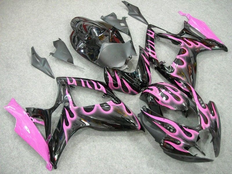 Étuis pour Suzuki - GSXR600-750 K6 06-07 Rose flamme