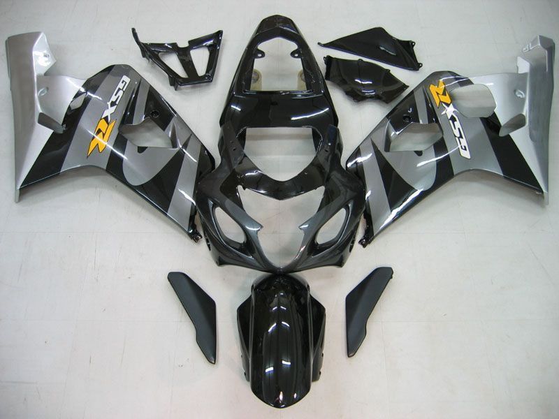 Fairings For Suzuki GSXR 600 750 Black & Silver GSXR (2004-2005)