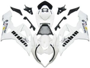 Fairings For Suzuki GSXR 1000 White & Black Jordan  (2005-2006)