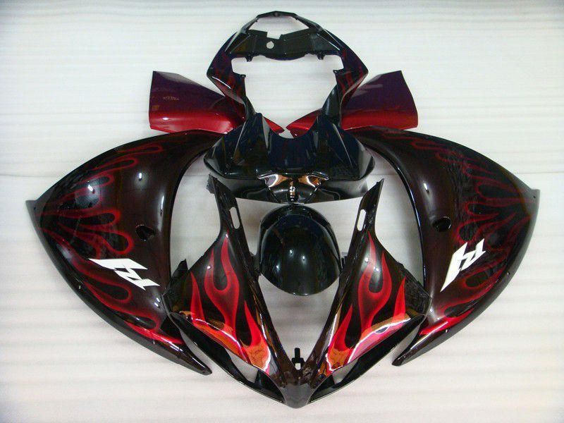 Yamaha için Kasklar – YZF1000 R1 2009-2012 Kırmızı Ateş