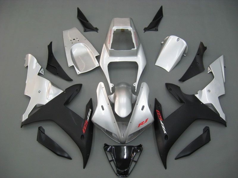 Fairings For Yamaha YZF-R1 Silver Black R1 (2002-2003)