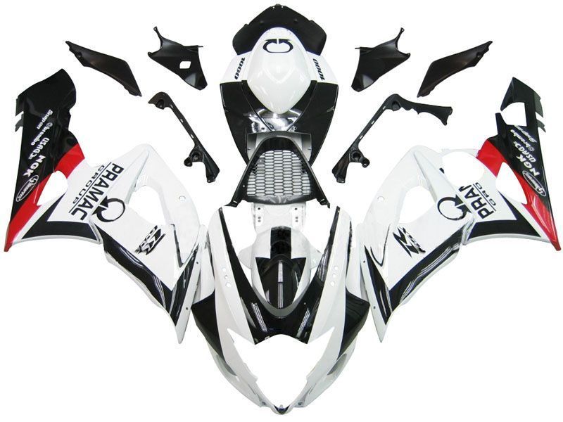 Fairings For Suzuki GSXR 1000 White Black Pramac (2005-2006)
