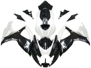 Fairings For Suzuki GSXR 600 750 Black & White GSXR  (2006-2007)
