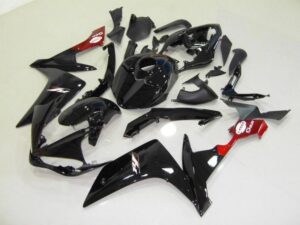Fairings For Yamaha - YZF1000 R1 07-08 Black Red