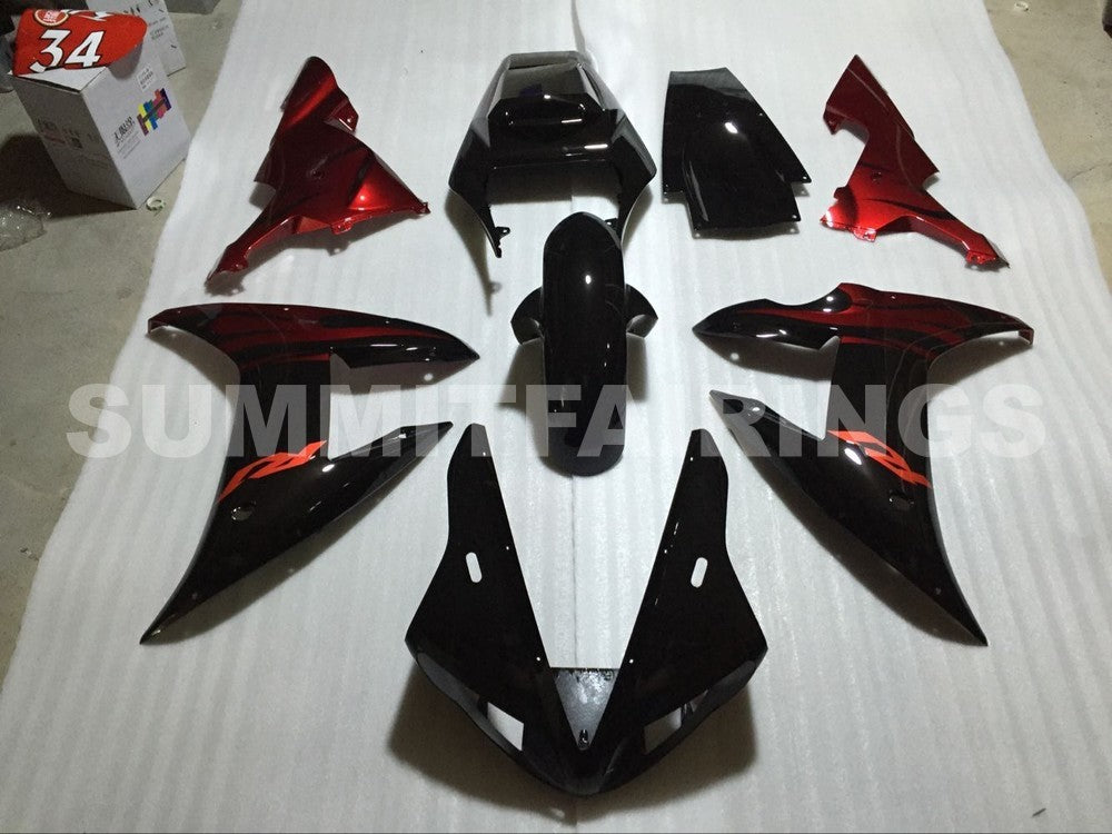 Fairings For Yamaha YZF-R1 Black Red Tribal R1 (2002-2003)